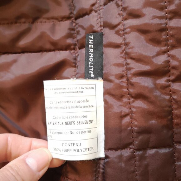 VTG Danier Genuine Italian Leather Brown Womens Large Jacket Removable Lining - Picture 4 of 16